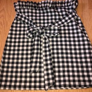 BOOHOO gingham skirt